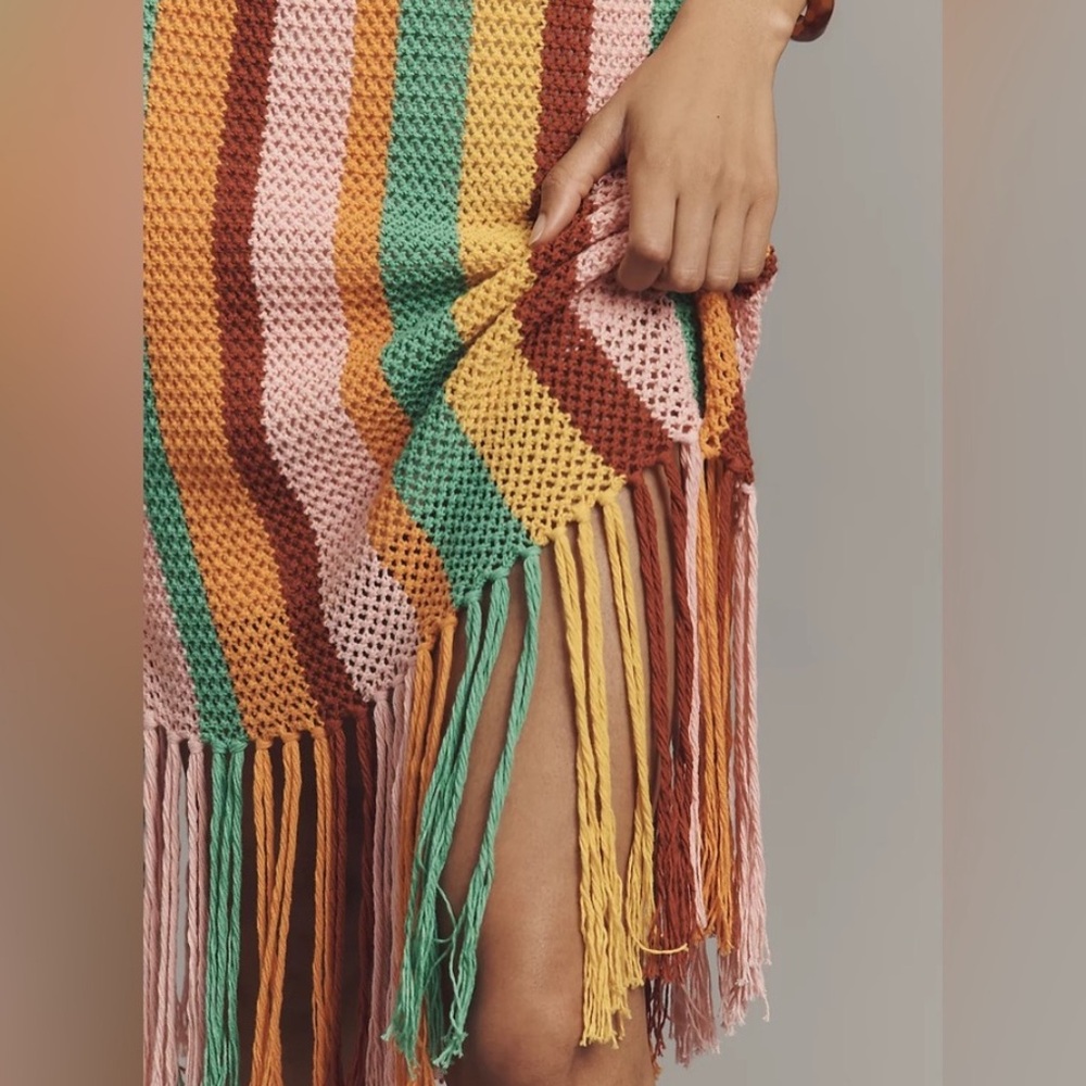 ✨NWT~FARM Rio x Anthropologie Striped Midi Dress✨ - Picture 10 of 11